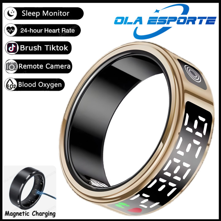 Anillo Inteligente Bluetooth con Pantalla, Monitor de Sueño, Frecuencia Cardíaca y Modos Deportivos | prologyc.es