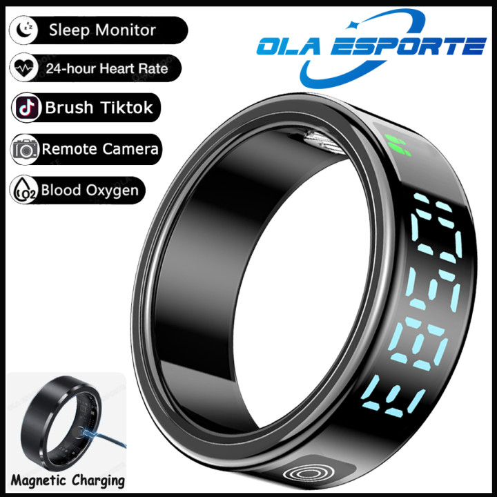 Anillo Inteligente Bluetooth con Pantalla, Monitor de Sueño, Frecuencia Cardíaca y Modos Deportivos | prologyc.es