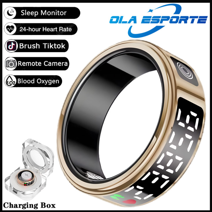 Anillo Inteligente Bluetooth con Pantalla, Monitor de Sueño, Frecuencia Cardíaca y Modos Deportivos | prologyc.es