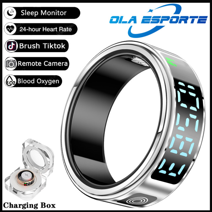Anillo Inteligente Bluetooth con Pantalla, Monitor de Sueño, Frecuencia Cardíaca y Modos Deportivos | prologyc.es