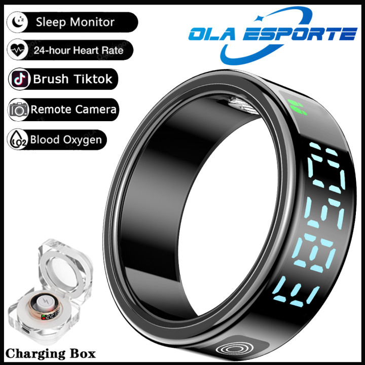 Anillo Inteligente Bluetooth con Pantalla, Monitor de Sueño, Frecuencia Cardíaca y Modos Deportivos | prologyc.es
