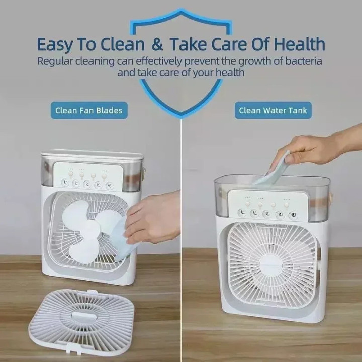 Mini Enfriador de Aire 3 en 1 con Ventilador, Humidificador y Luz LED Nocturna | prologyc.es | repuestos.prologyc.es