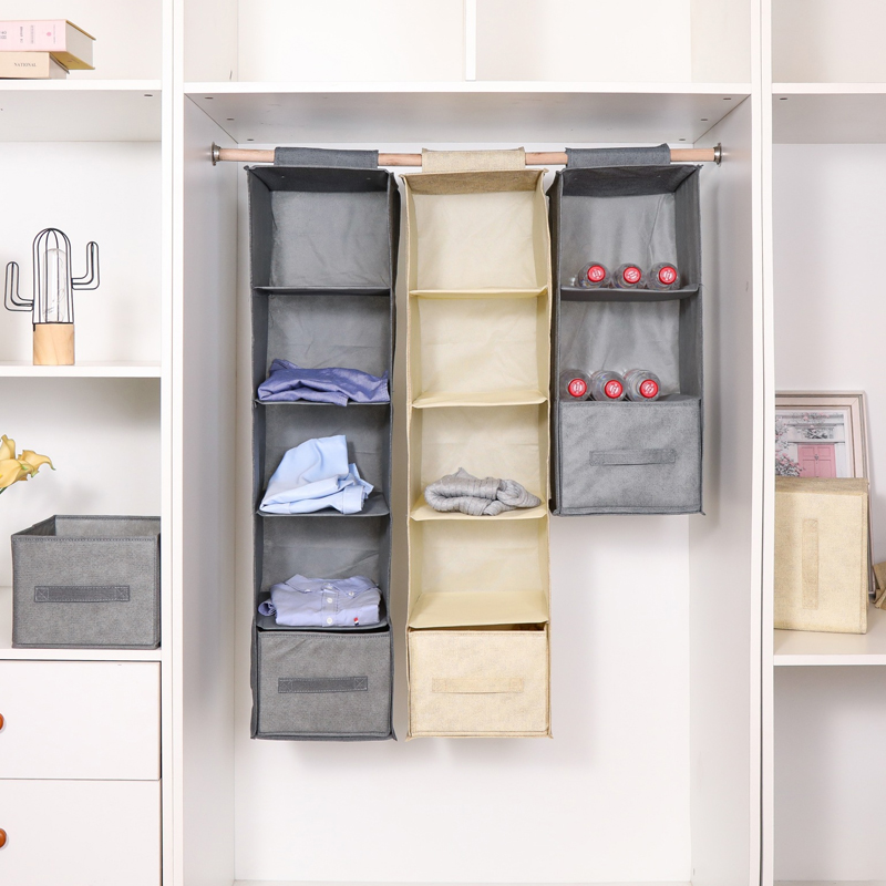 Organizador Colgante de Armario de Lino y Algodón Plegable para Ropa | prologyc.es | repuestos.prologyc.es