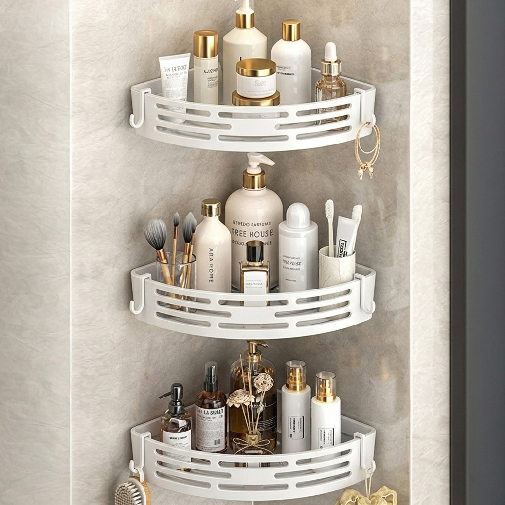 Organizador Esquinero de Baño Autoadhesivo para Ducha y Cosméticos | prologyc.es | repuestos.prologyc.es