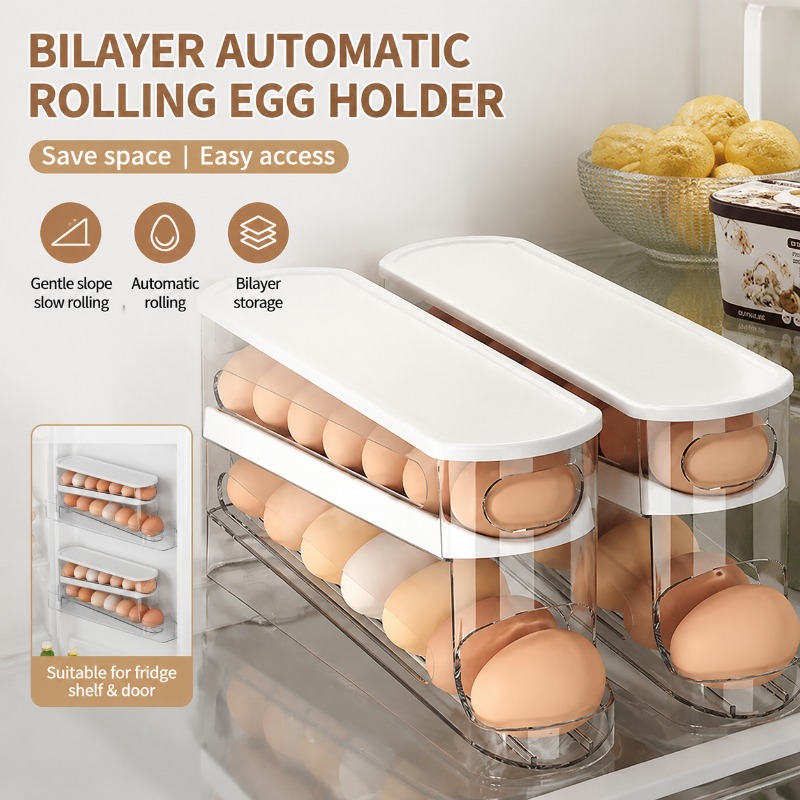 Organizador Automático de Huevos de 2 Niveles para Refrigerador con Dispensador Enrollable | prologyc.es | repuestos.prologyc.es