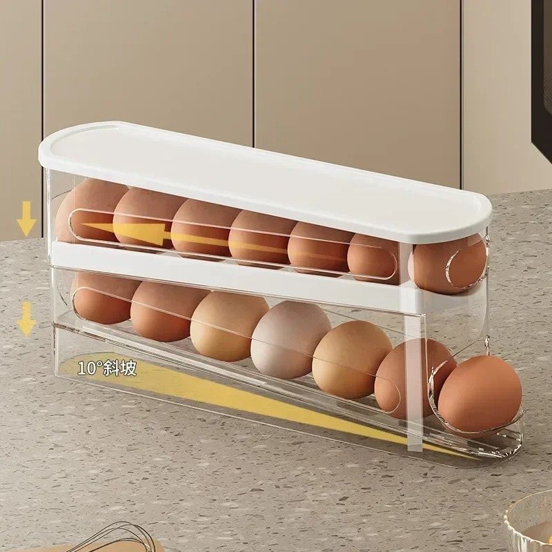Organizador Automático de Huevos de 2 Niveles para Refrigerador con Dispensador Enrollable | prologyc.es | repuestos.prologyc.es