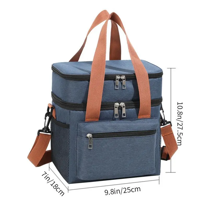 Bolsa Térmica de Almuerzo de Doble Capa con Bandolera para Picnic y Trabajo | prologyc.es | repuestos.prologyc.es