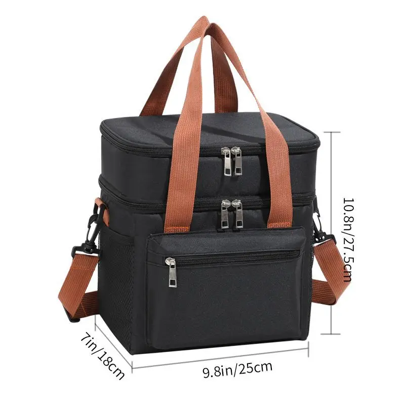 Bolsa Térmica de Almuerzo de Doble Capa con Bandolera para Picnic y Trabajo | prologyc.es | repuestos.prologyc.es