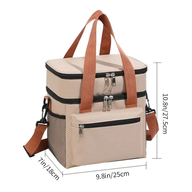 Bolsa Térmica de Almuerzo de Doble Capa con Bandolera para Picnic y Trabajo | prologyc.es | repuestos.prologyc.es
