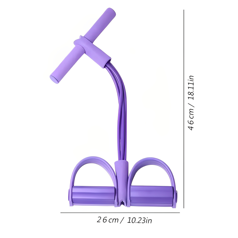 Tensor de Pedal de 4 Tubos con Bandas Elásticas para Fitness, Yoga y Abdominales | prologyc.es | repuestos.prologyc.es