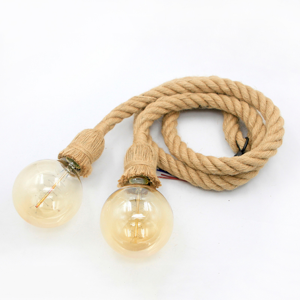 Lámpara Colgante Vintage de Cuerda de Cáñamo Estilo Industrial E27 para Loft | prologyc.es | repuestos.prologyc.es