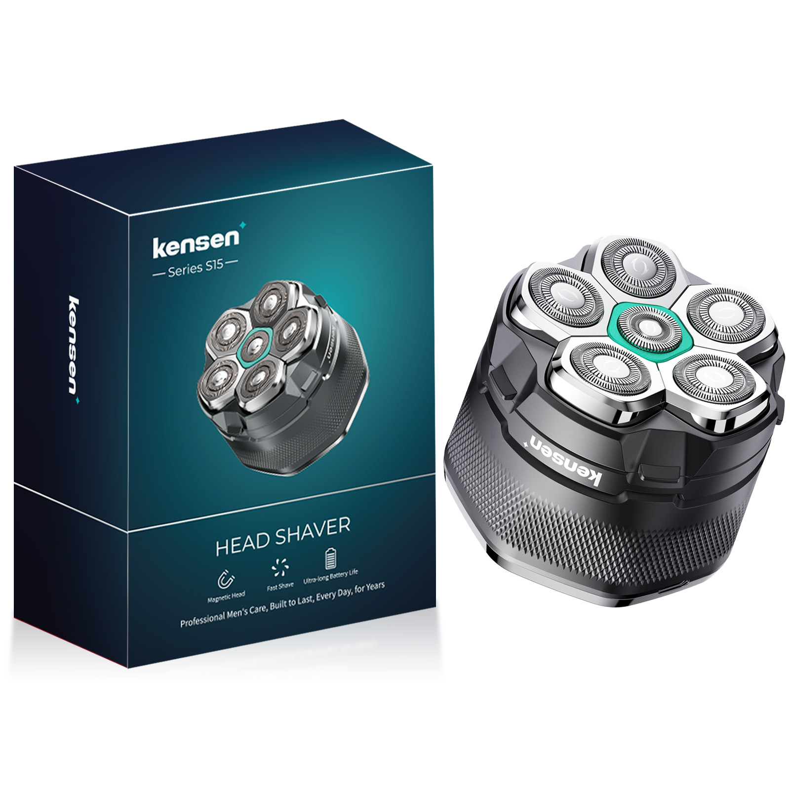 Afeitadora Eléctrica KENSEN S15 6D para Cabeza y Barba con Pantalla LED y USB Tipo C | prologyc.es