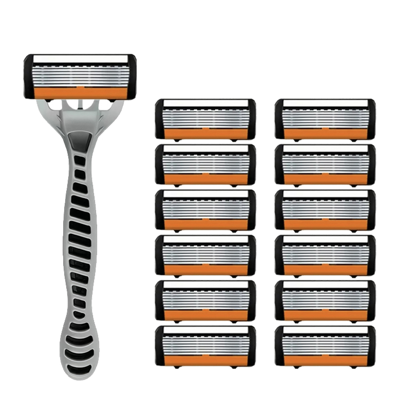 Maquinilla de Afeitar Manual para Hombre de Acero Inoxidable con 6 Cuchillas Reemplazables | prologyc.es | repuestos.prologyc.es