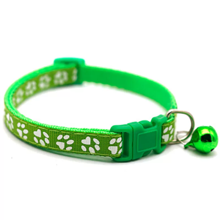 Collar mascota con cascabel y marca de huella perro gato | prologyc.es