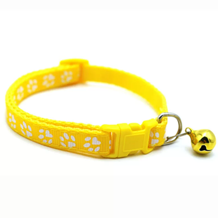 Collar mascota con cascabel y marca de huella perro gato | prologyc.es