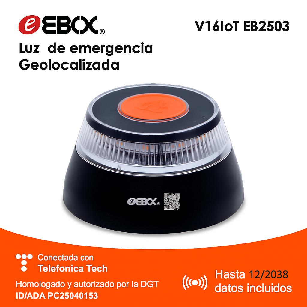Baliza V16 EBOX DGT 3.0 Homologada y Geolocalizada | prologyc.es