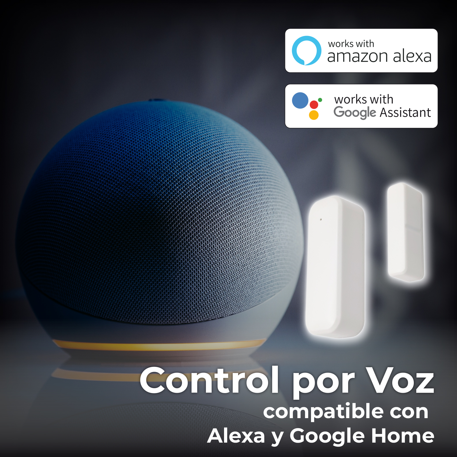 LED ATOMANT Sensor de apertura para puerta y ventana WiFi con aviso al móvil en tiempo real, detector inteligente de puerta abie