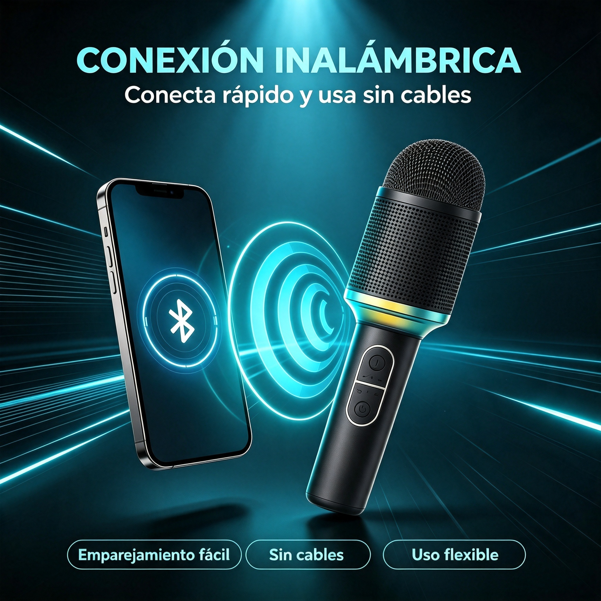 Altavoz Bluetooth Karaoke con Micrófono y Reducción de Ruido | prologyc.es | repuestos.prologyc.es