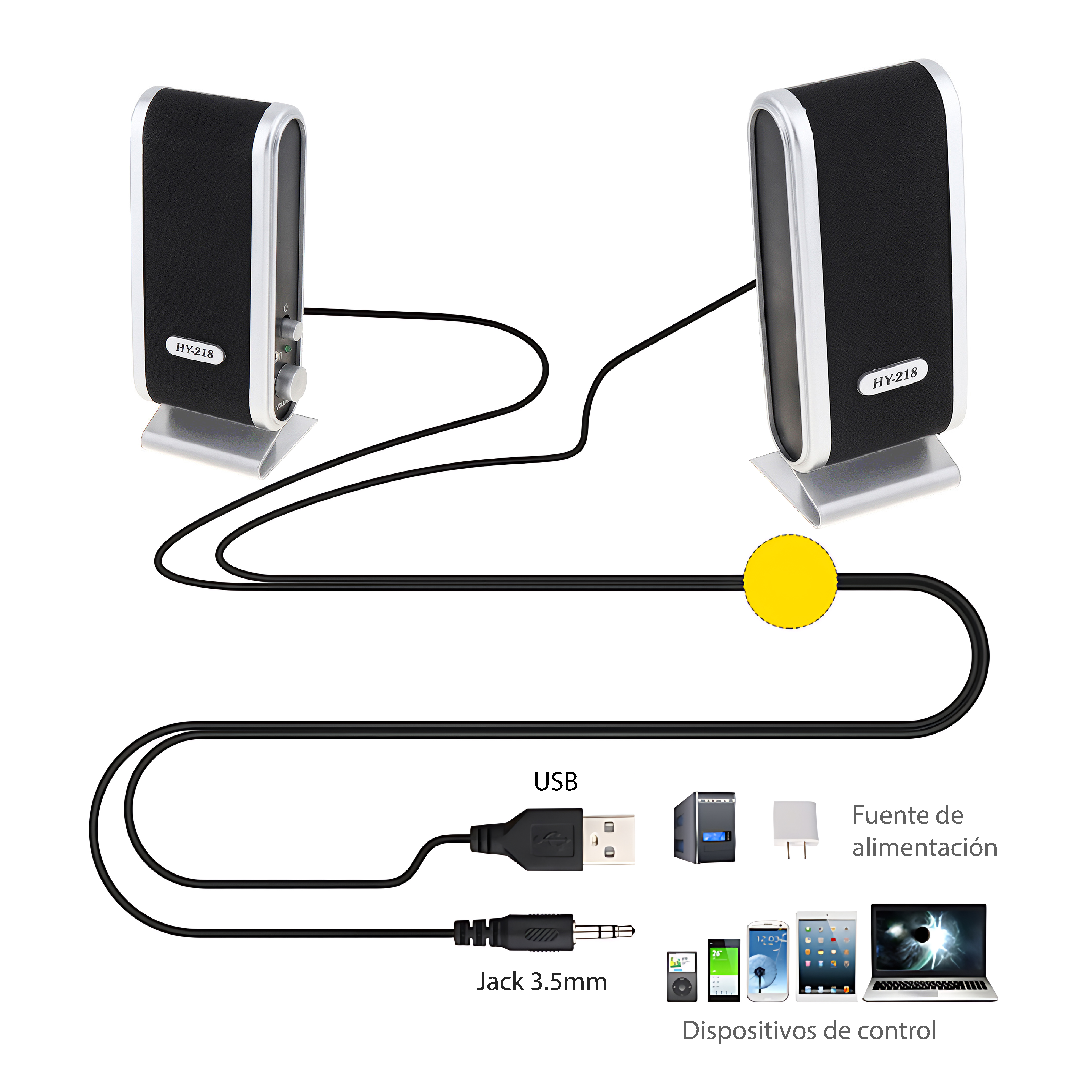 Altavoces USB para PC y Ordenador LIFA | prologyc.es | repuestos.prologyc.es