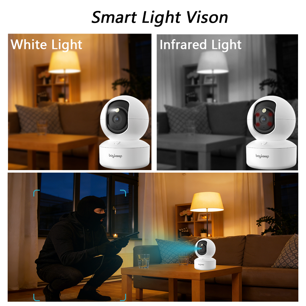 Cámara Seguridad WiFi BoyKeep 2K 360° PTZ Visión Nocturna | prologyc.es | repuestos.prologyc.es