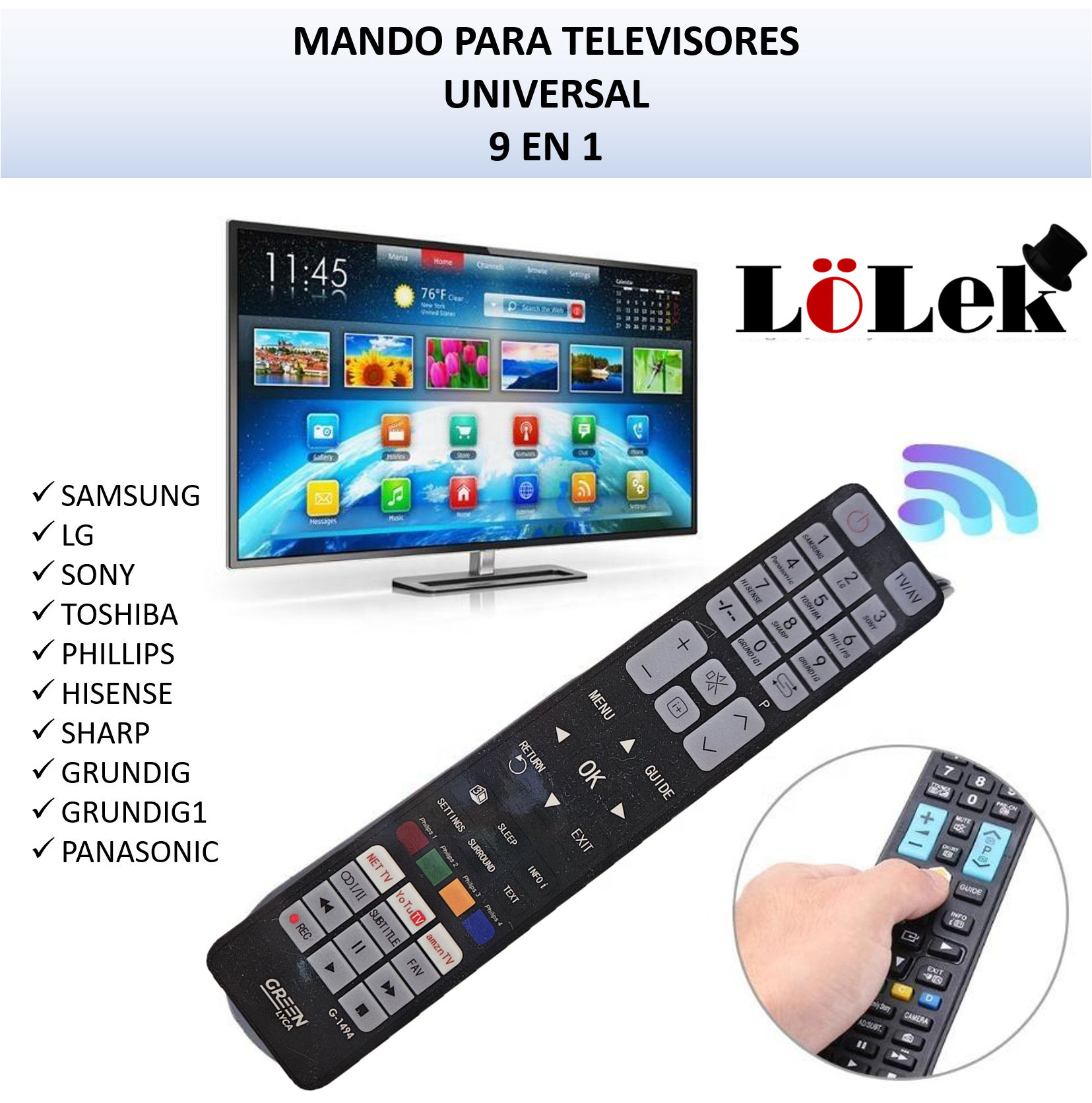 Mando Universal TV Samsung LG Panasonic Philips Sony y Más | prologyc.es | repuestos.prologyc.es