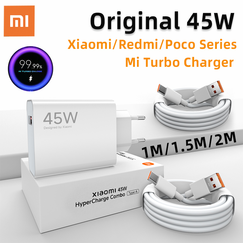 Cargador Xiaomi 45W Mi Turbo con Cable de Carga Rápida | prologyc.es | repuestos.prologyc.es