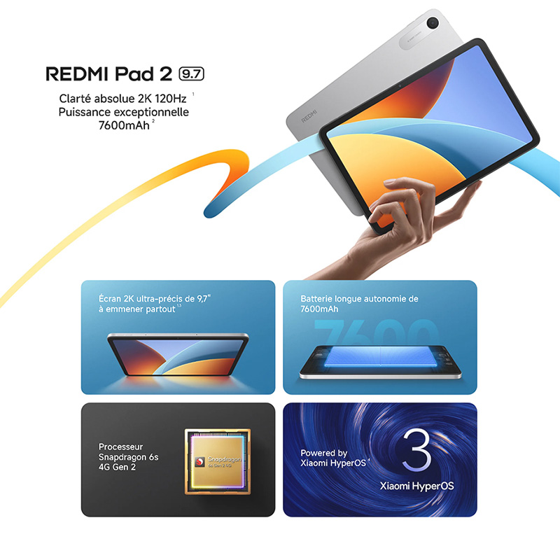 Xiaomi Redmi Pad 2 9,7" WiFi 120Hz 8MP 7600mAh | prologyc.es | repuestos.prologyc.es