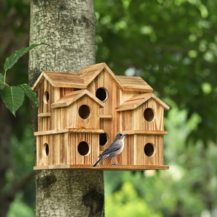 Casa para pájaros de madera jardín exterior decorativa colgante | prologyc.es
