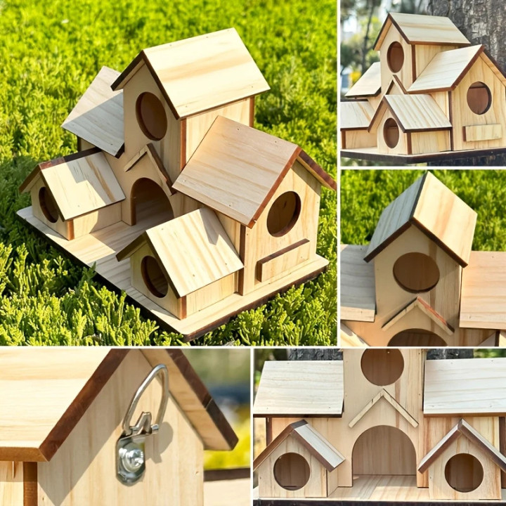 Casa para pájaros de madera jardín exterior decorativa colgante | prologyc.es