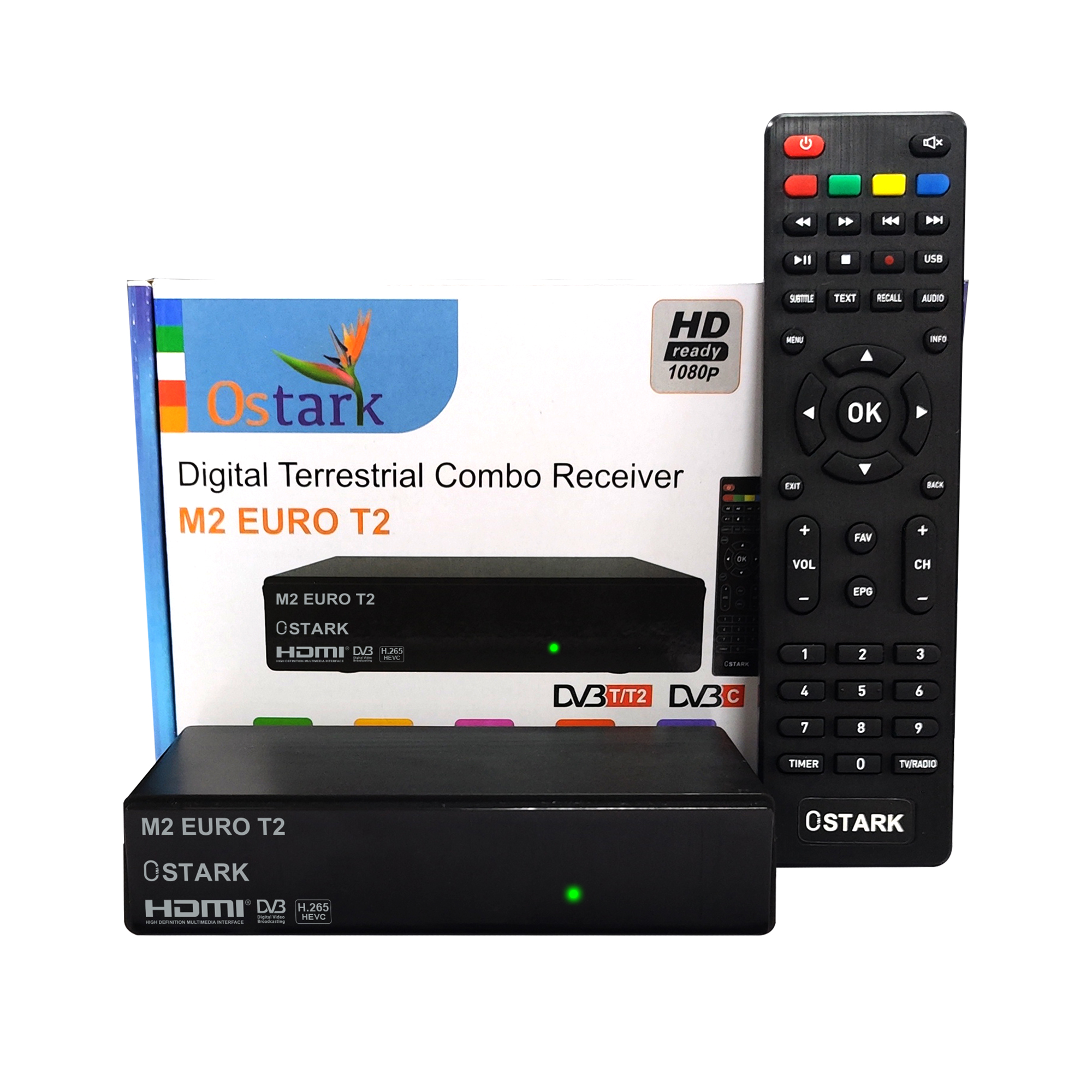 OSTARK Sintonizador TDT HD DVB-T2/C con HEVC H.265 - Graba en USB (PVR), WiFi, Para 2 Televisiones Simultáneas, Control Parental