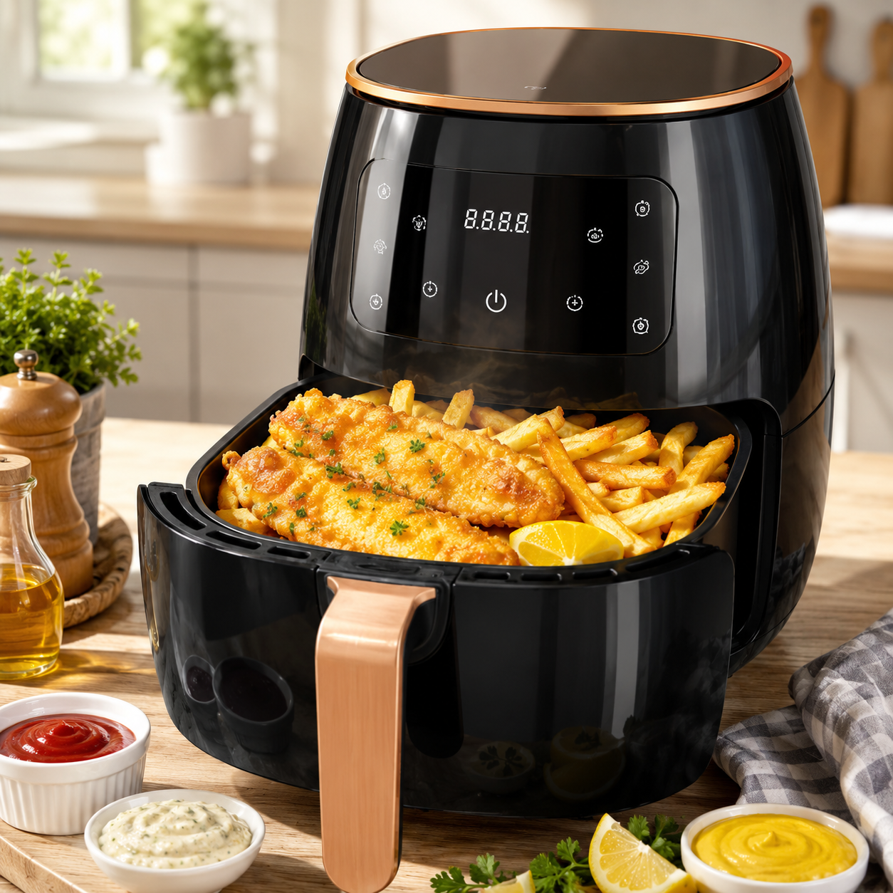 Freidora de Aire 4,5L 1400W Don Feliz Air Fryer Digital | prologyc.es | repuestos.prologyc.es