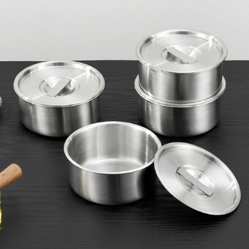 Con tapas, taza para sopa, contenedor de comida, vajilla de cocina, suministros de acero inoxidable, cuenco para huevos al vapor