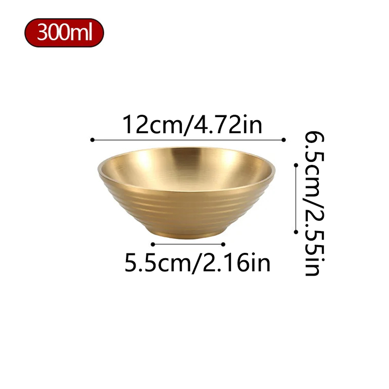 Cuenco grande de Ramen de hilo japonés de 12-26CM, tazón antiescaldado para sopa y fideos de acero inoxidable, vajilla de comida