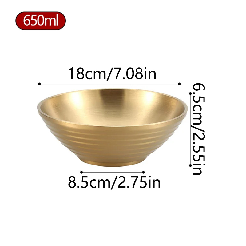 Cuenco grande de Ramen de hilo japonés de 12-26CM, tazón antiescaldado para sopa y fideos de acero inoxidable, vajilla de comida