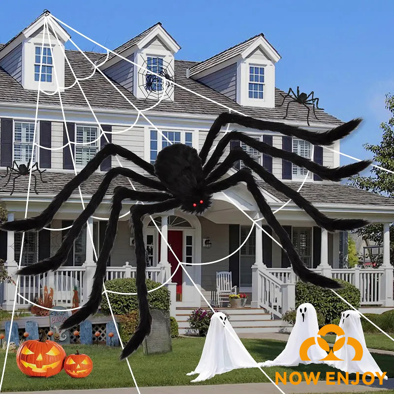 Araña Gigante Negra de Peluche 50 cm para Halloween | prologyc.es | repuestos.prologyc.es