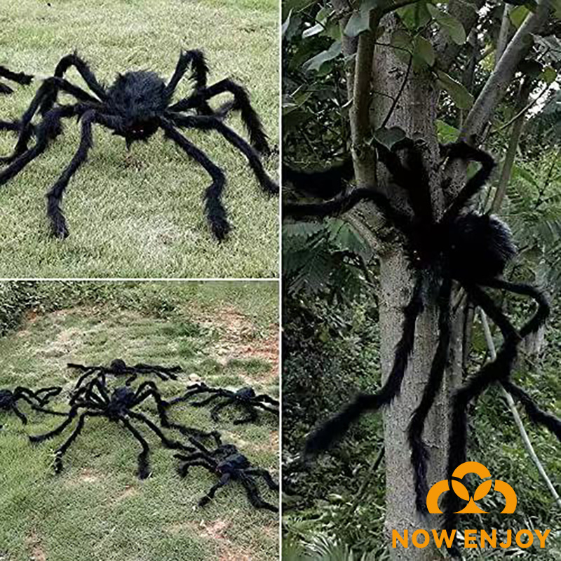 Araña Gigante Negra de Peluche 50 cm para Halloween | prologyc.es | repuestos.prologyc.es
