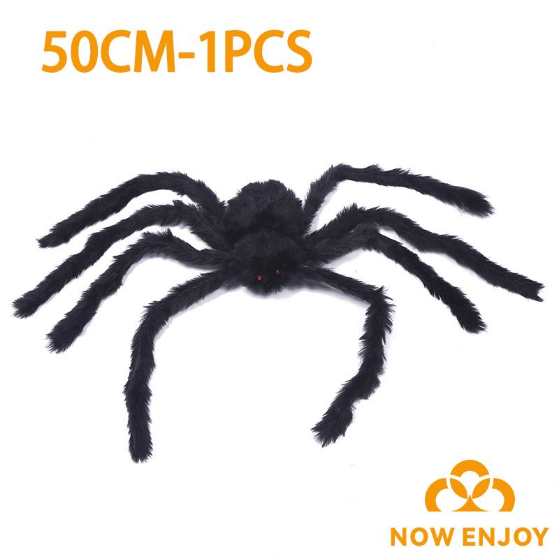 Araña Gigante Negra de Peluche 50 cm para Halloween | prologyc.es | repuestos.prologyc.es