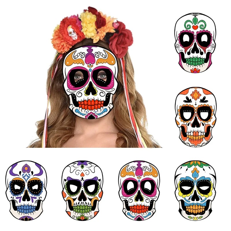 Máscaras de Calavera Blancas para Colorear | prologyc.es | repuestos.prologyc.es