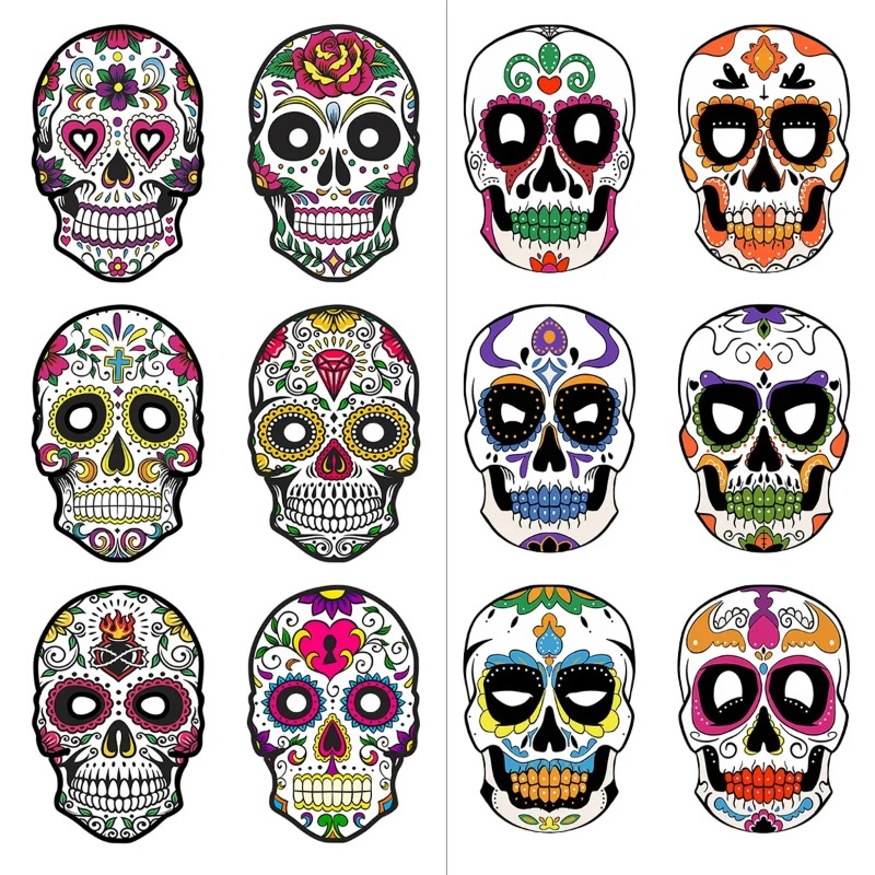 Máscaras de Calavera Blancas para Colorear | prologyc.es | repuestos.prologyc.es