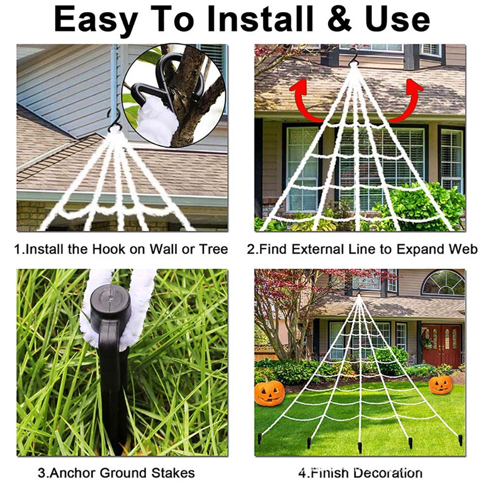 Telaraña Triangular de 5 m para Halloween y Jardín | prologyc.es | repuestos.prologyc.es
