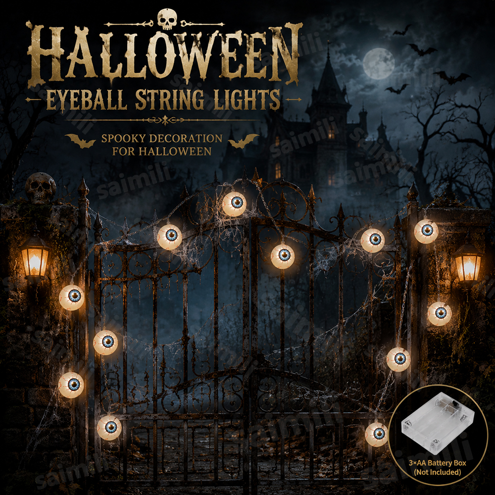 Guirnalda LED de globos oculares para Halloween | prologyc.es | repuestos.prologyc.es