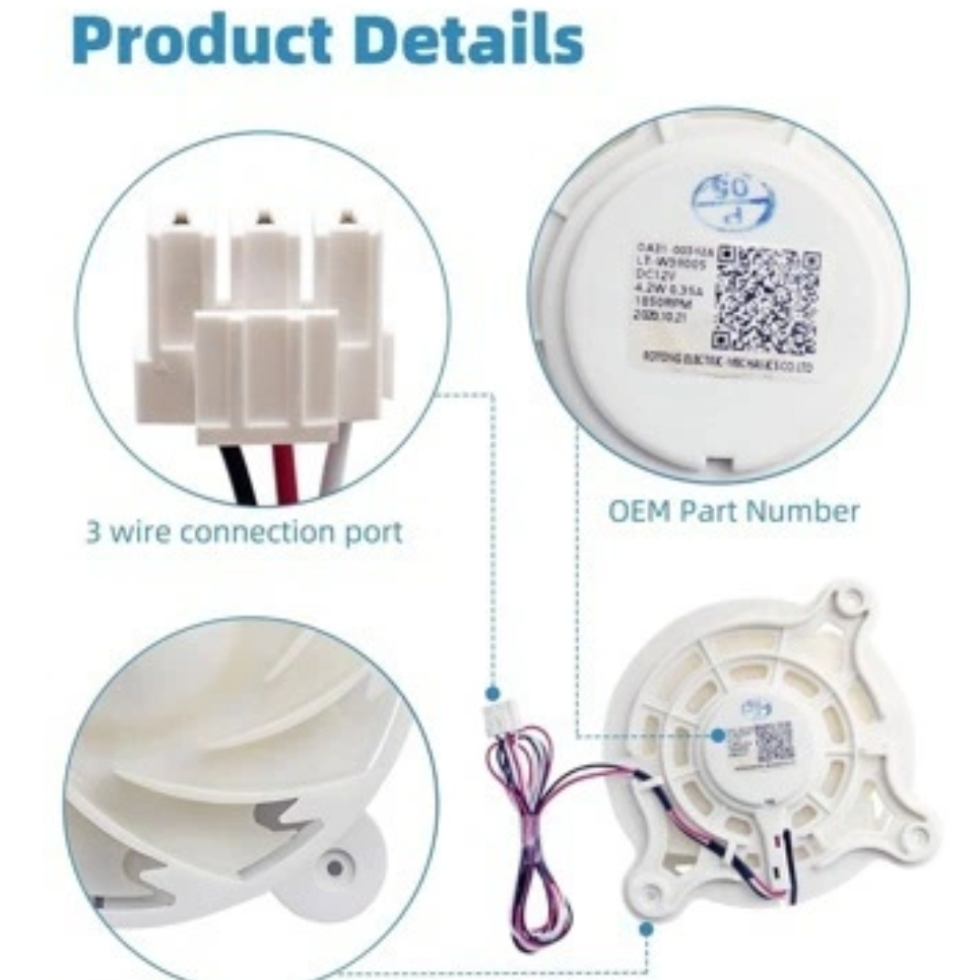 Motor ventilador frigorífico Samsung DA31-00345A 12V | Prologyc