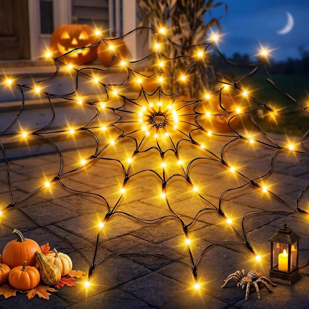 Guirnalda LED de Halloween con telaraña | prologyc.es | repuestos.prologyc.es