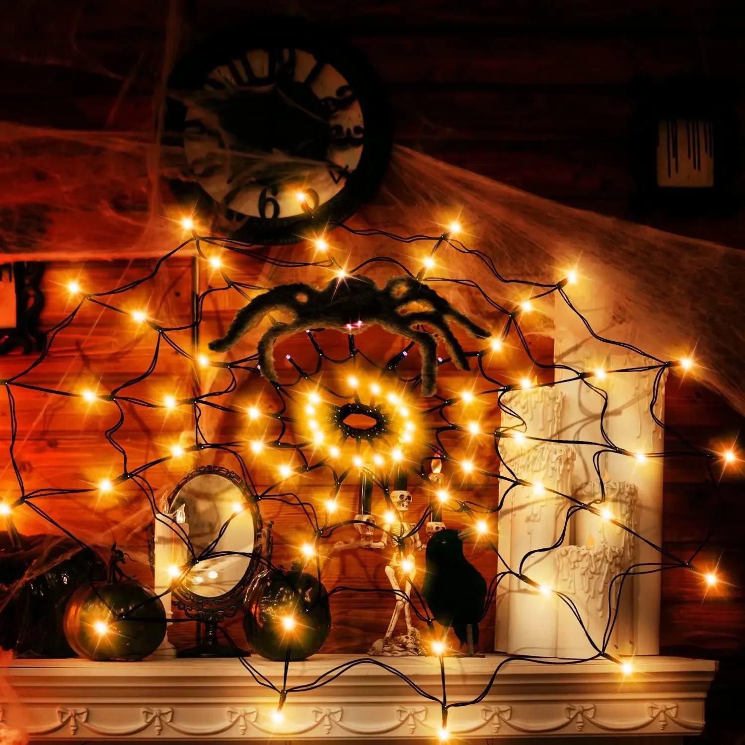 Guirnalda LED de Halloween con telaraña | prologyc.es | repuestos.prologyc.es