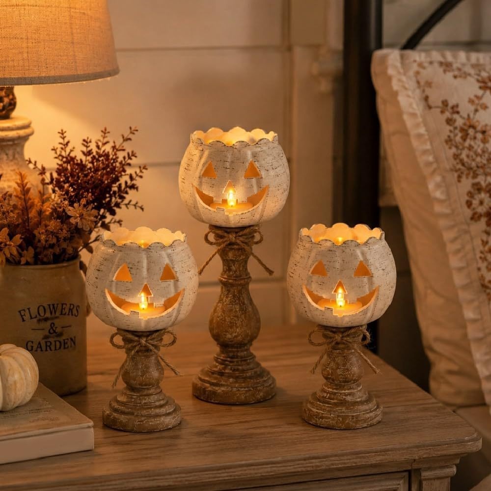 Portavelas de calabaza Jack O’Lantern para Halloween | prologyc.es | repuestos.prologyc.es