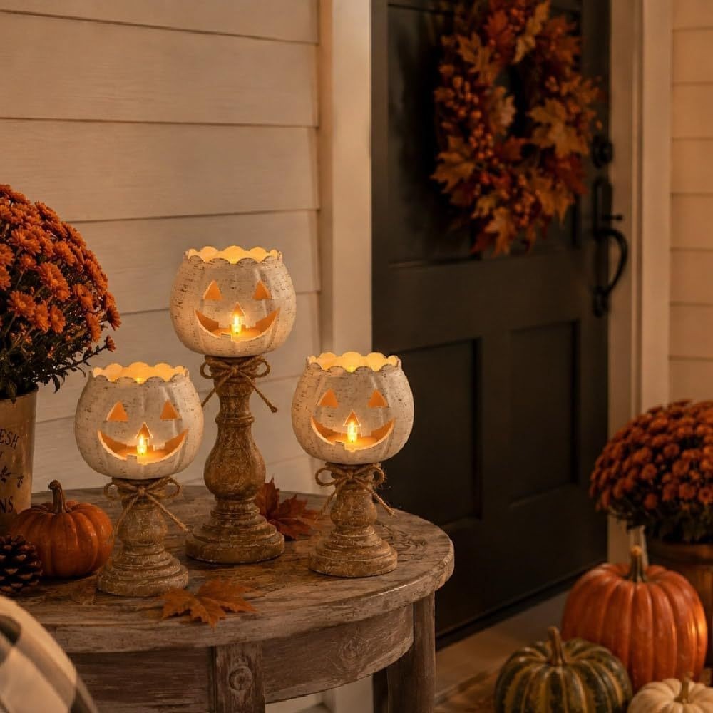 Portavelas de calabaza Jack O’Lantern para Halloween | prologyc.es | repuestos.prologyc.es