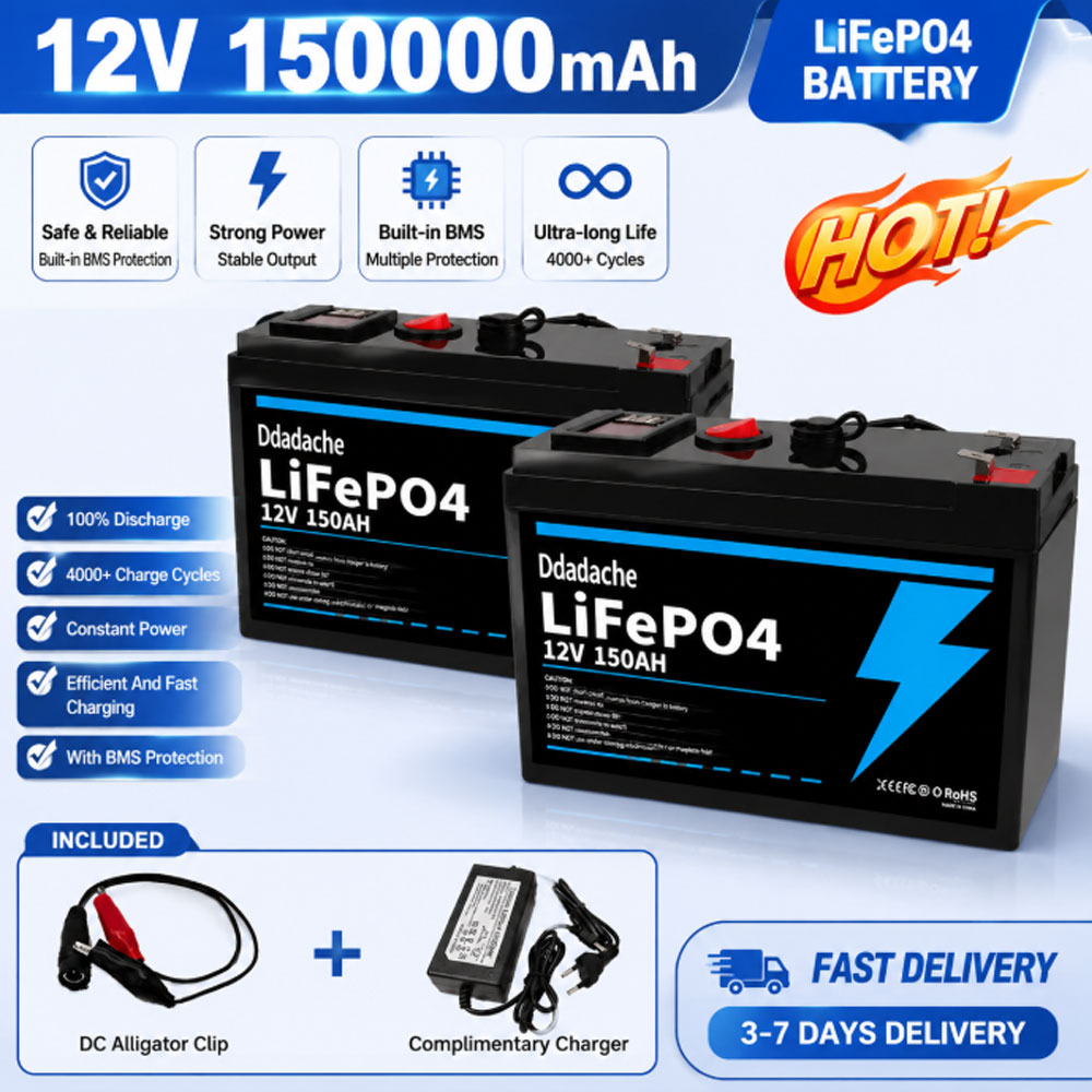 Batería LiFePO4 12 V 150 Ah con USB | prologyc.es | repuestos.prologyc.es