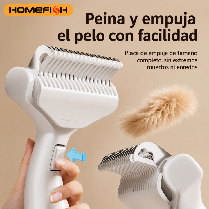 Cepillo mascotas acero inoxidable quitapelos perros gatos pelo largo | prologyc.es
