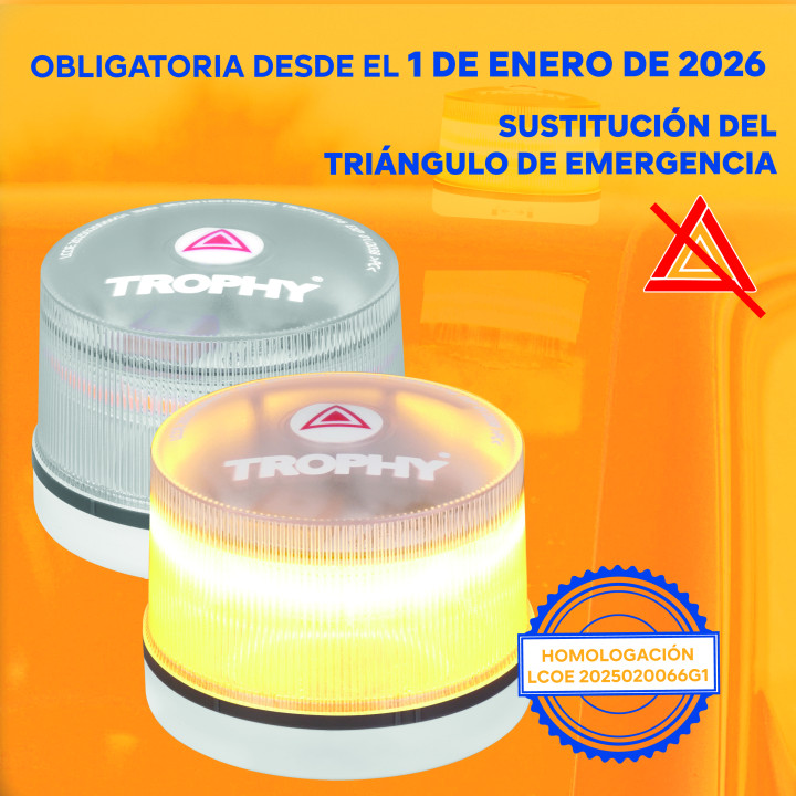 Baliza V16 Trophy DGT 3.0 geolocalización luz emergencia coche | prologyc.es