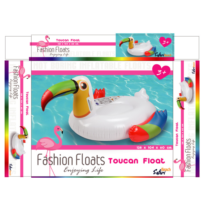 Flotador tucán piscina inflable con asas infantil verano | prologyc.es